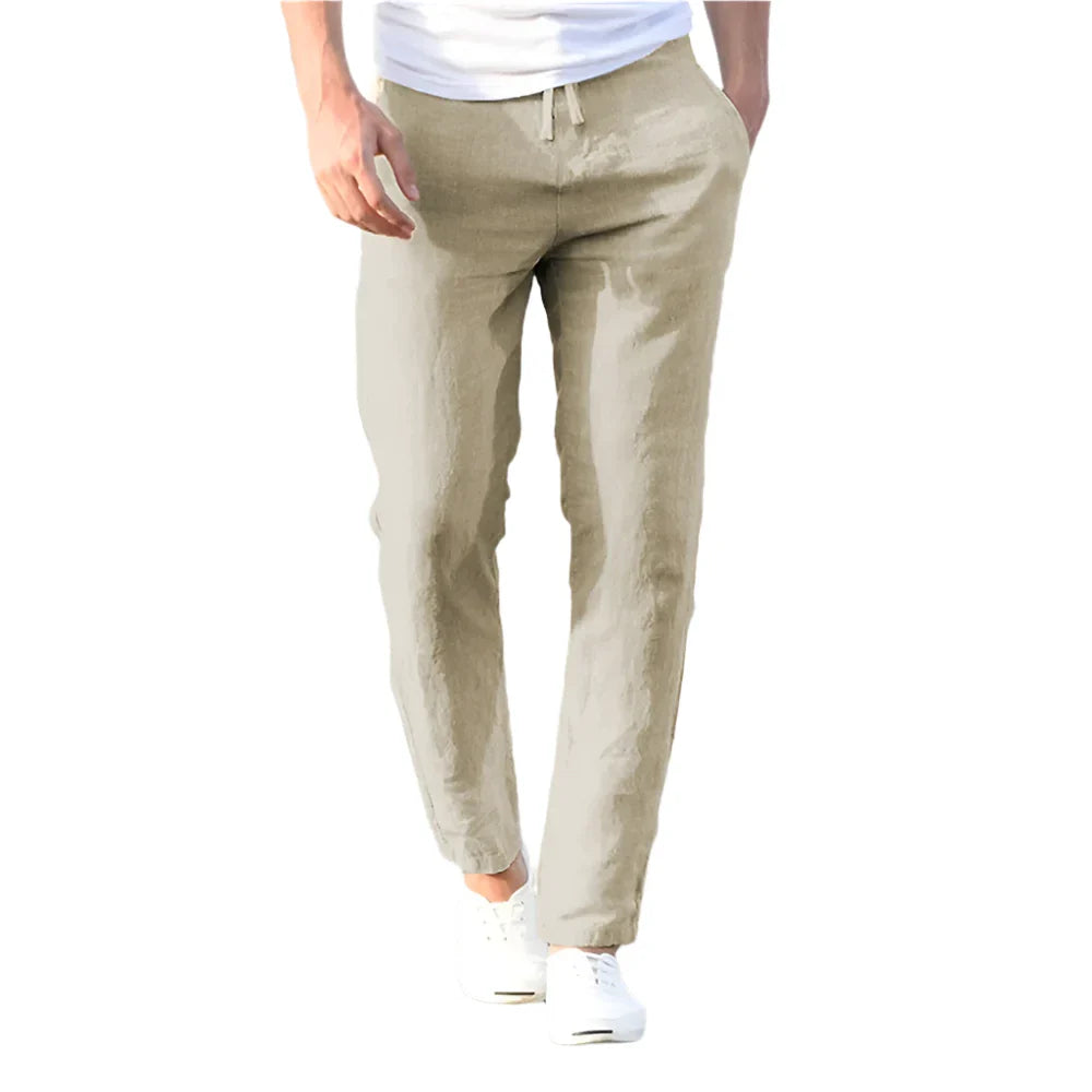 Poli - Pantalones Aireados De Lino Para Hombre Para El Verano