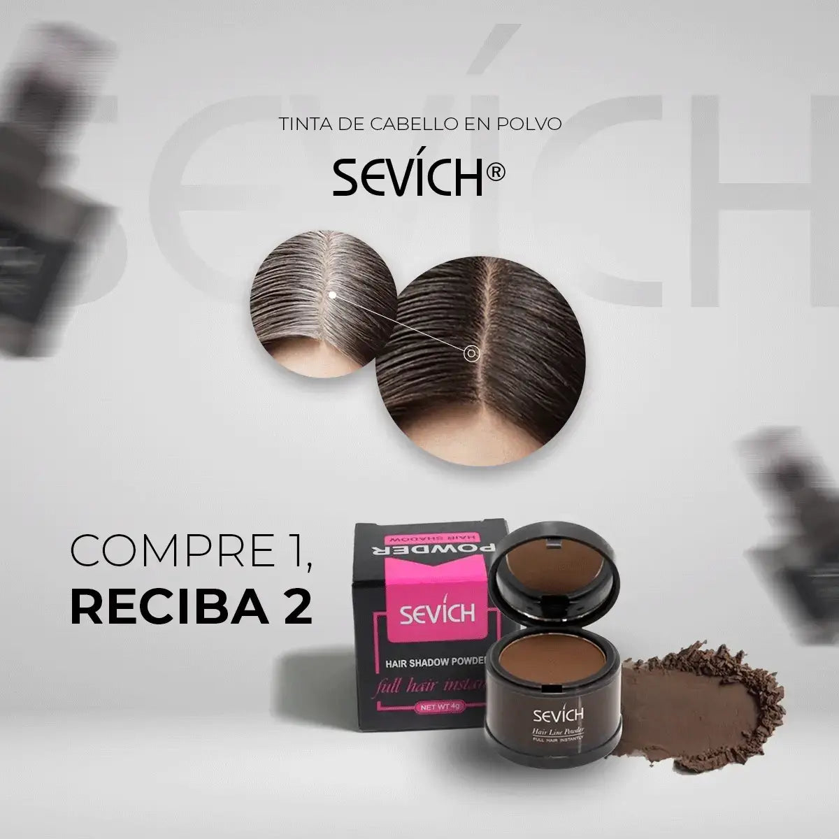 Tinta de Cabello en Polvo Sevích® - Cubre Todas las Canas (Compre 1, Lleve 2)