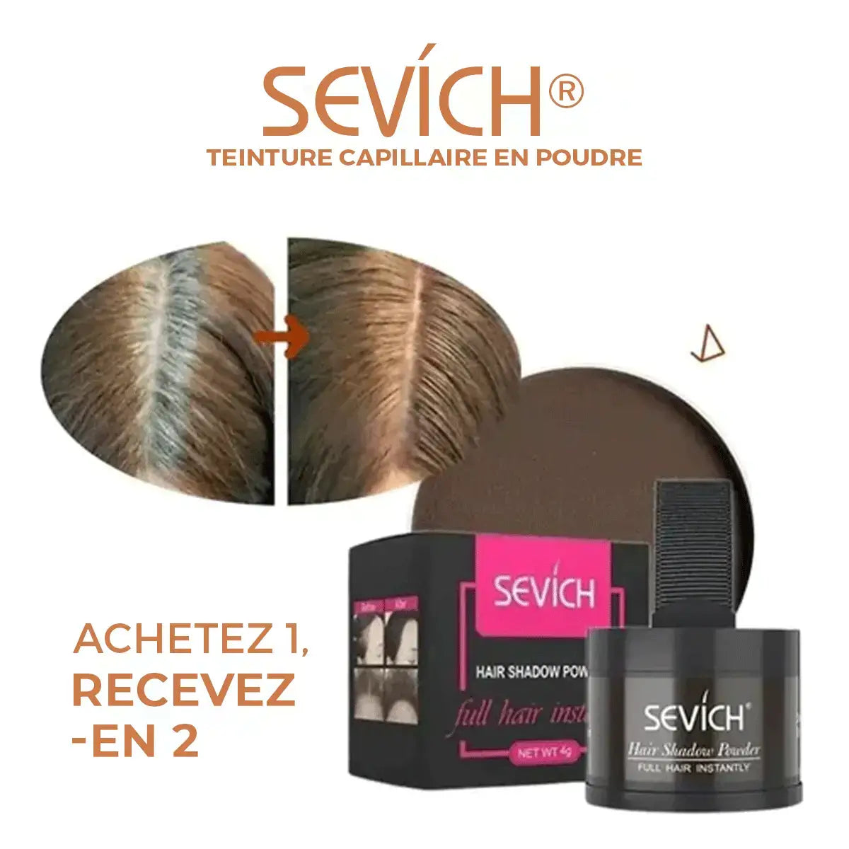 Tinte para el cabello en polvo Sevích®: cubre todas las canas (compre 1 y llévese 2)