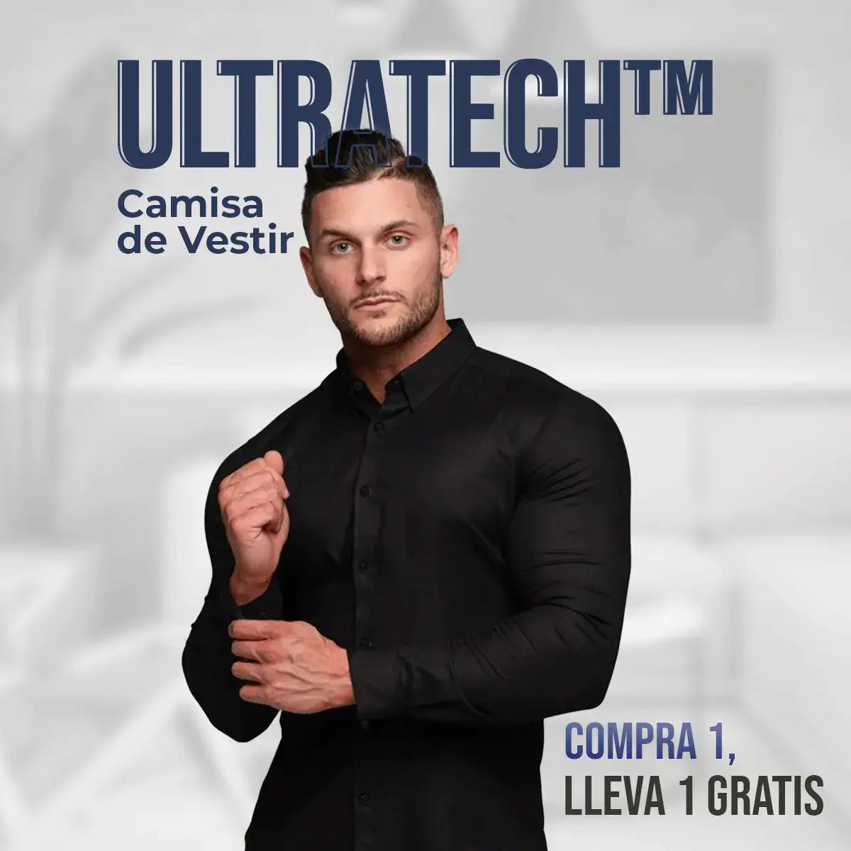 Camisa de Vestir Slim Fit para Hombre UltraTech™ (Compra 1, Lleva 1)