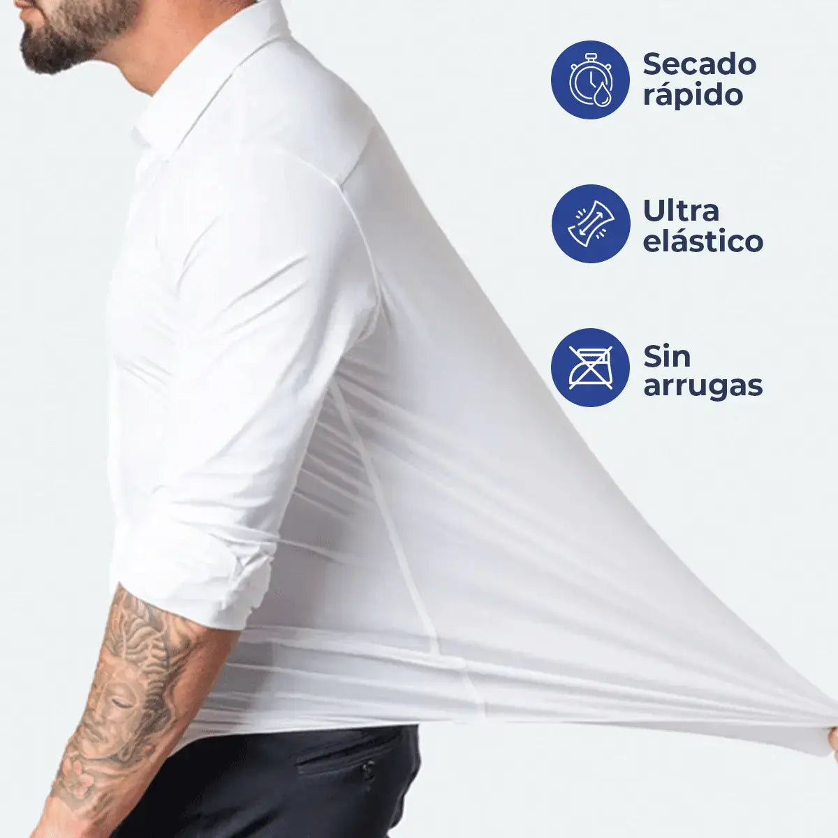 Camisa de Vestir Slim Fit para Hombre UltraTech™ (Compra 1, Lleva 1)