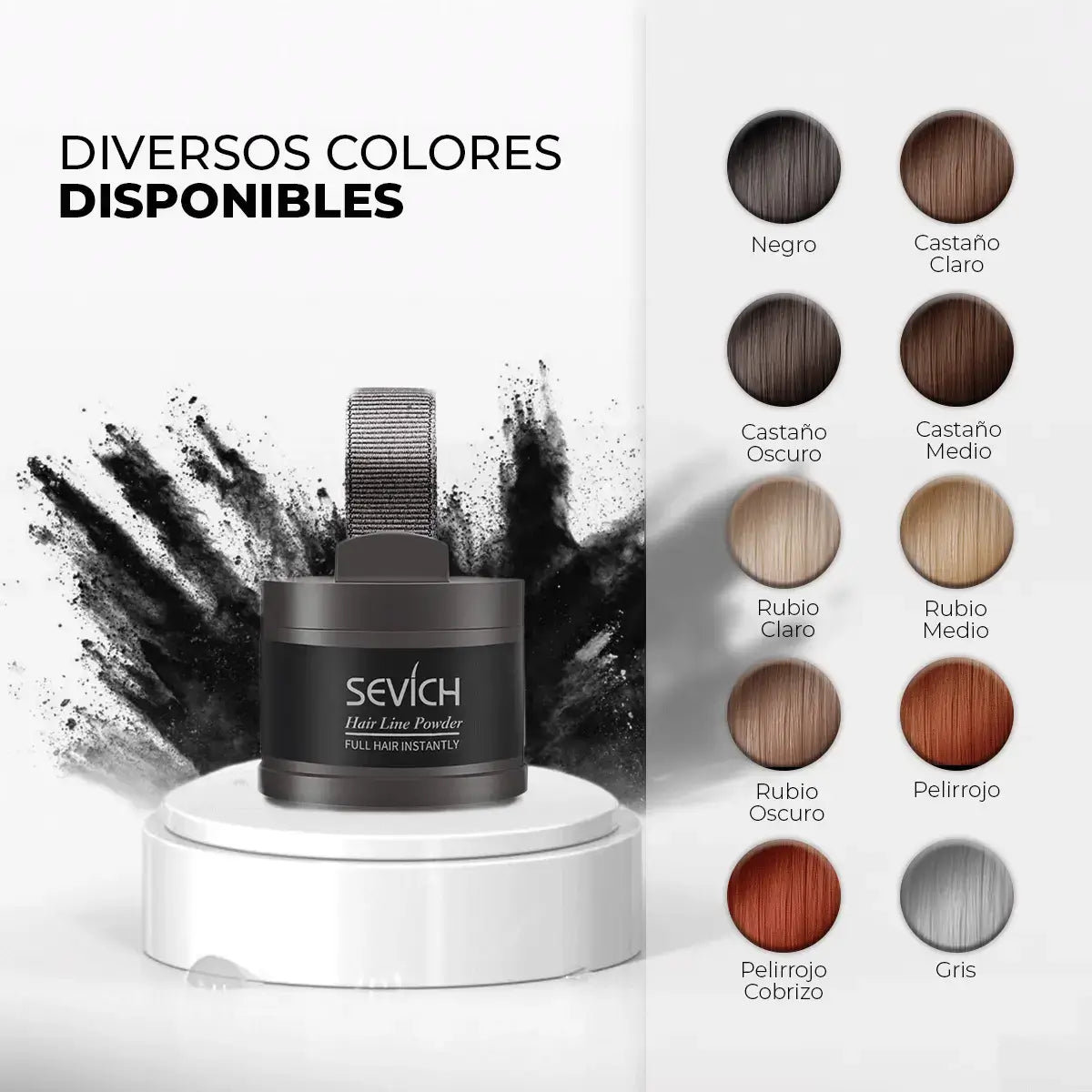 Tinta de Cabello en Polvo Sevích® - Cubre Todas las Canas (Compre 1, Lleve 2)