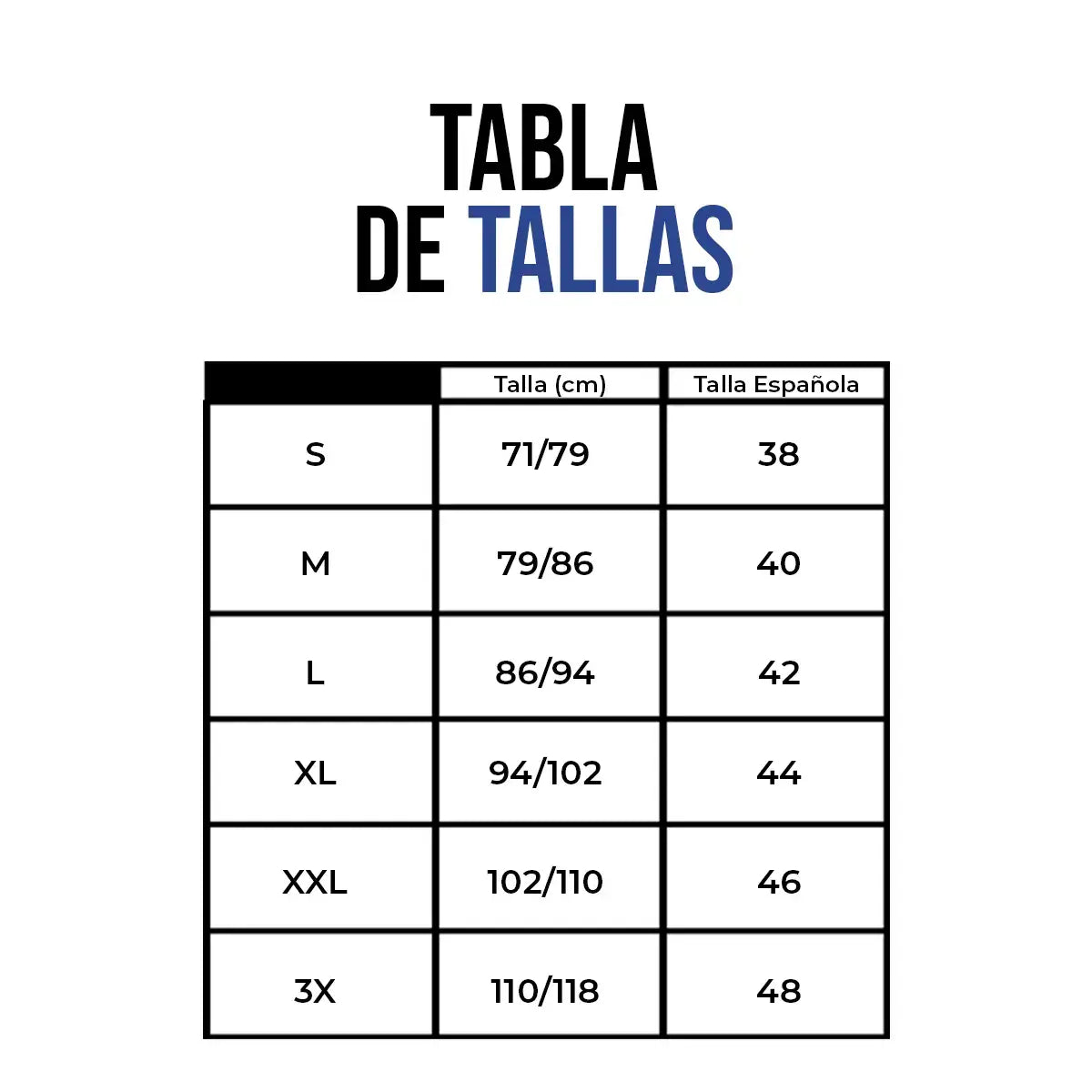 Guía de Tallas