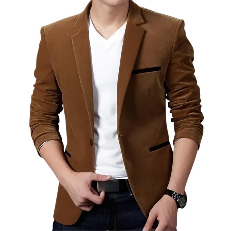 Chaqueta de Terciopelo Marrón para Hombre