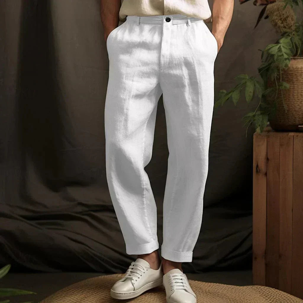 Remy - Pantalones De Lino Para Hombre Para Looks Elegantes