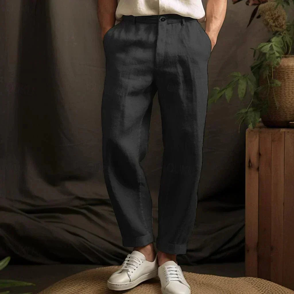 Remy - Pantalones De Lino Para Hombre Para Looks Elegantes